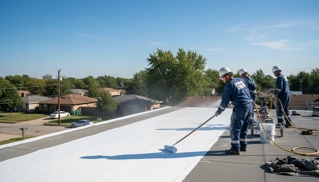 Commercial roof coating in Forest, LA near me